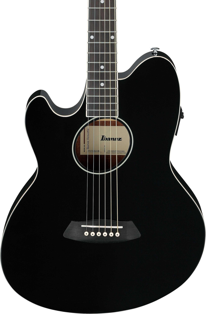 Ibanez TCY10LE Talman Series Left Handed Electro Acoustic Guitar in Black - Image 1