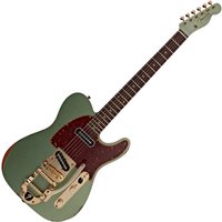 Fender Custom Shop LE Bow Tie Telecaster Custom Relic with Gold Hardware Aged Sage Green Metallic