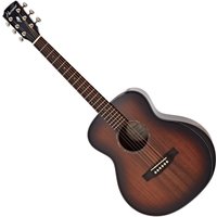 Hartwood Artiste Left-Handed Travel Acoustic Guitar Natural Koa