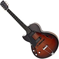 Hartwood Novella II Left-Handed Hollowbody Electric Guitar Vintage Sunburst