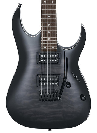 Ibanez GIO Series GRGA120QA Electric Guitar in Transparent Black Sunburst - Image 2